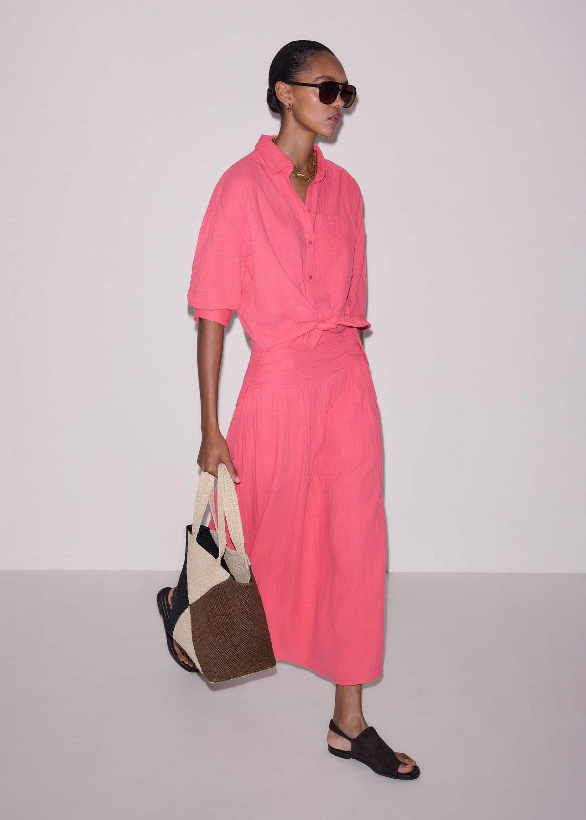 Pink Cheesecloth Relaxed Shirt | ME+EM Clothing