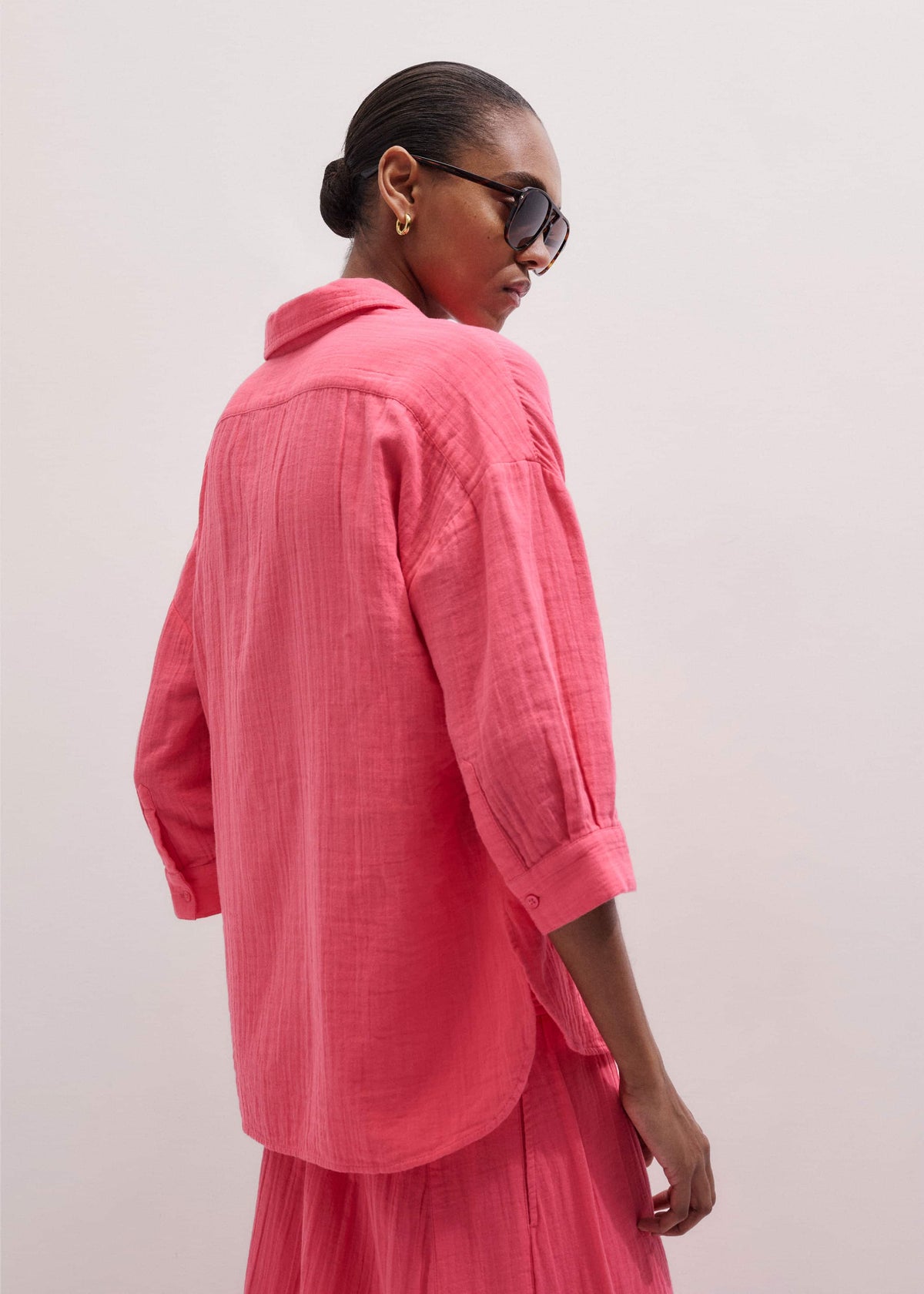 Pink Cheesecloth Relaxed Shirt | ME+EM Clothing