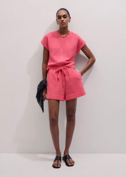 Pink Cheesecloth Summer T-Shirt | ME+EM Clothing