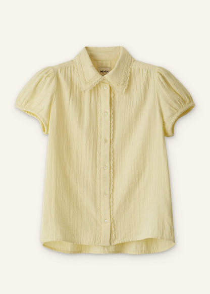 Yellow Cheesecloth Straight Summer Blouse | ME+EM Clothing
