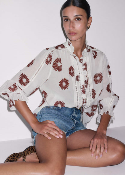 Cream Summer Swing Blouse | ME+EM Clothing