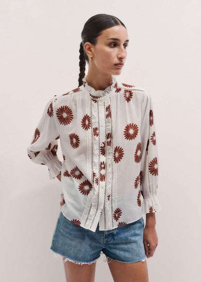 Cream Summer Swing Blouse | ME+EM Clothing