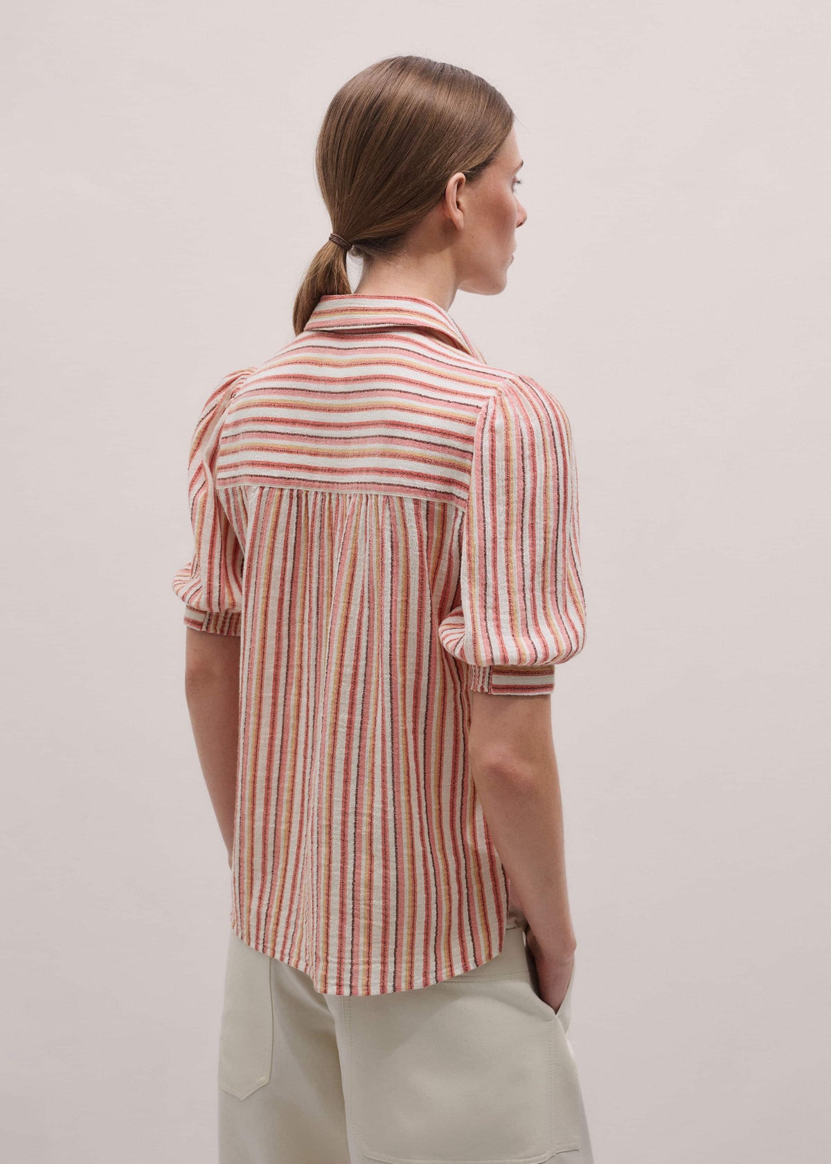 Pink Stripe Summer Blouse | ME+EM Clothing