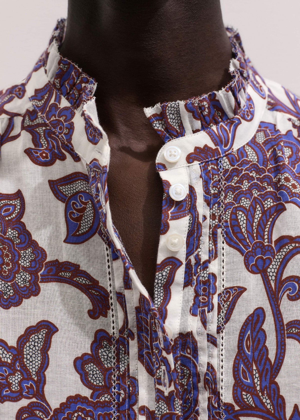 Cream Floral Print Blouse | ME+EM Clothing