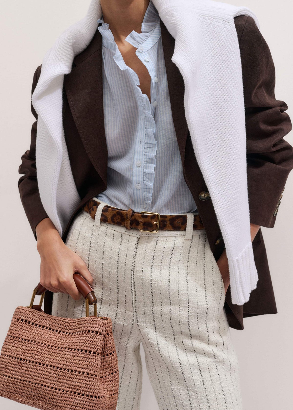 ME+EM's Blue Soft Stripe Blouse | ME+EM Clothing