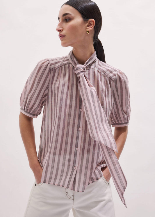 Pink Soft Stripe Blouse | ME+EM Clothing
