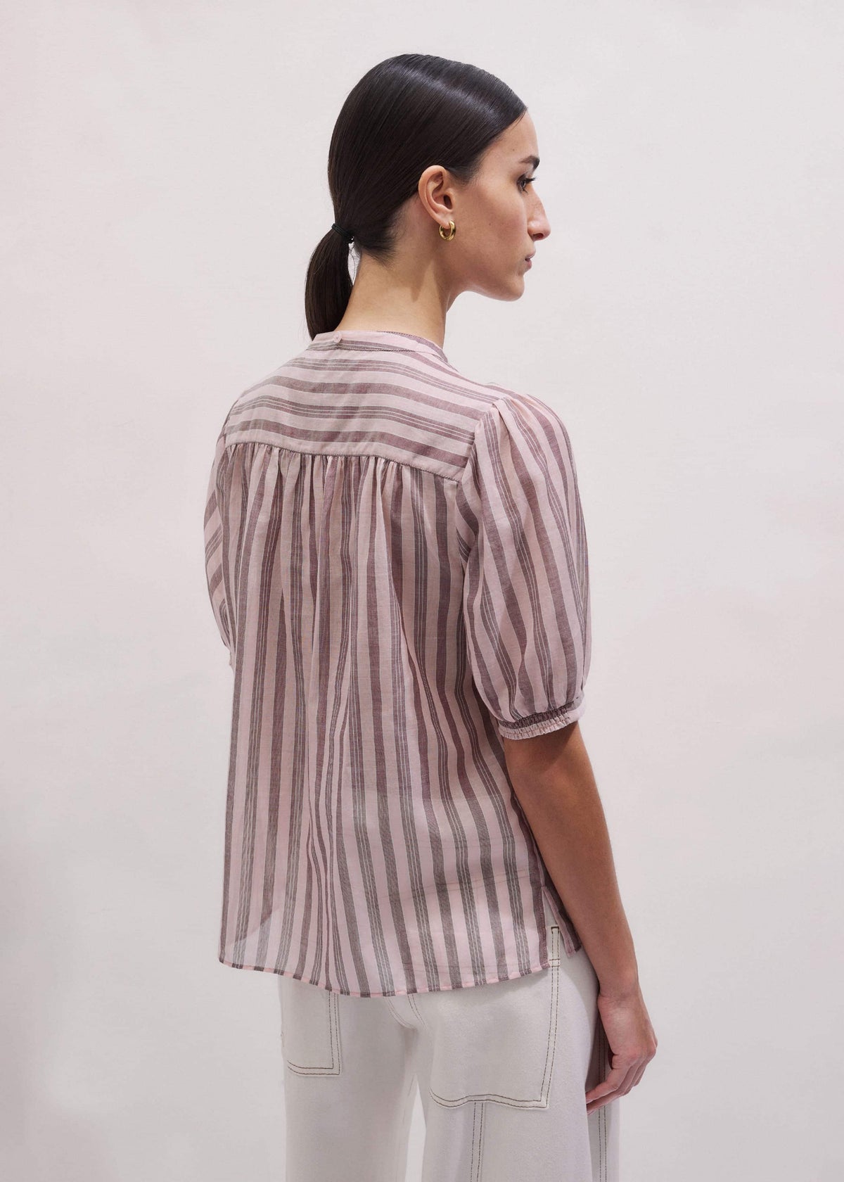 Pink Soft Stripe Blouse | ME+EM Clothing