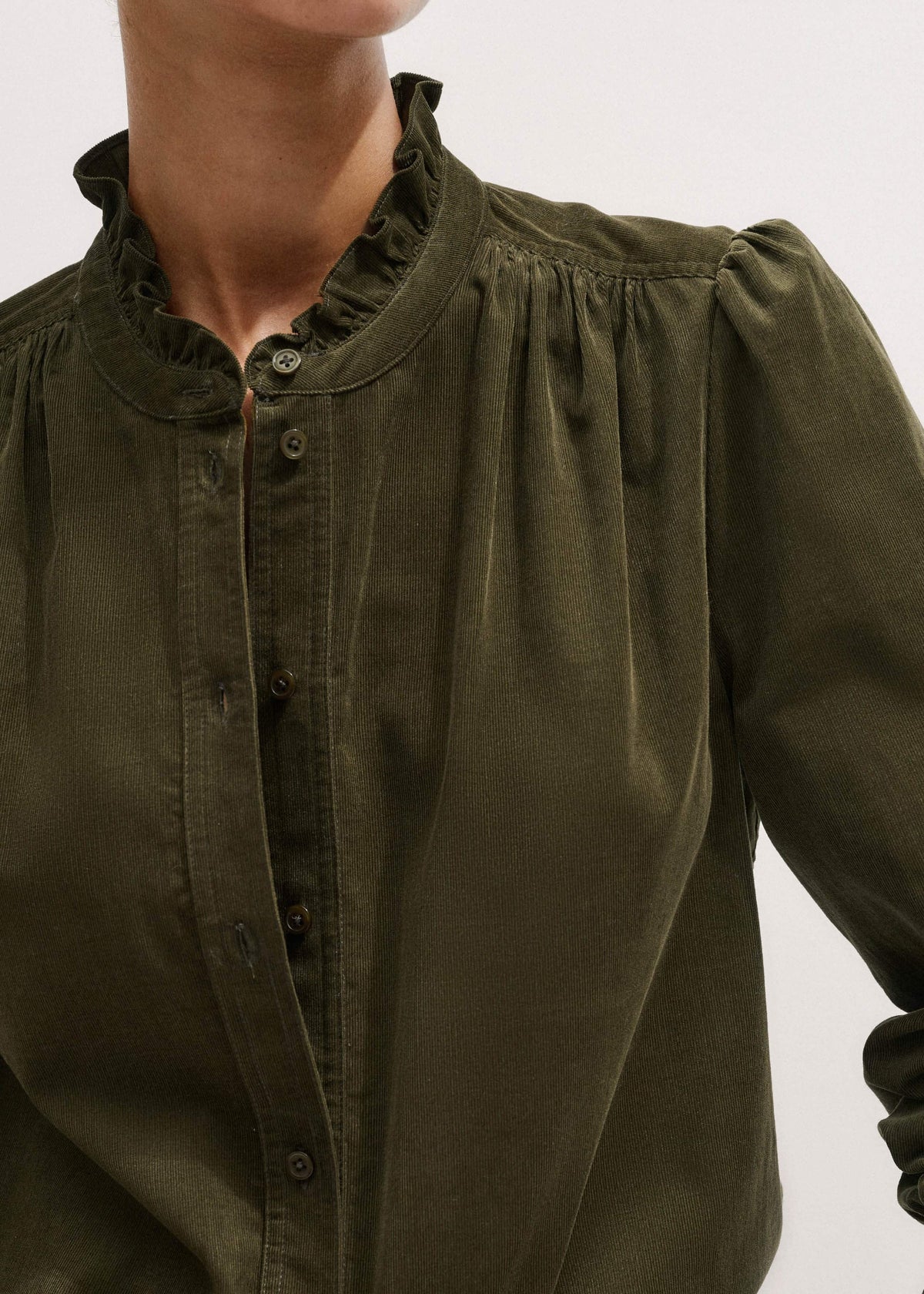 Olive Green Winter Blouse | ME+EM Clothing