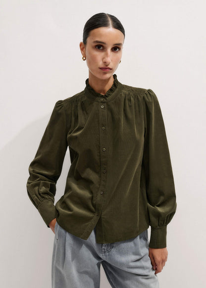Olive Green Winter Blouse | ME+EM Clothing
