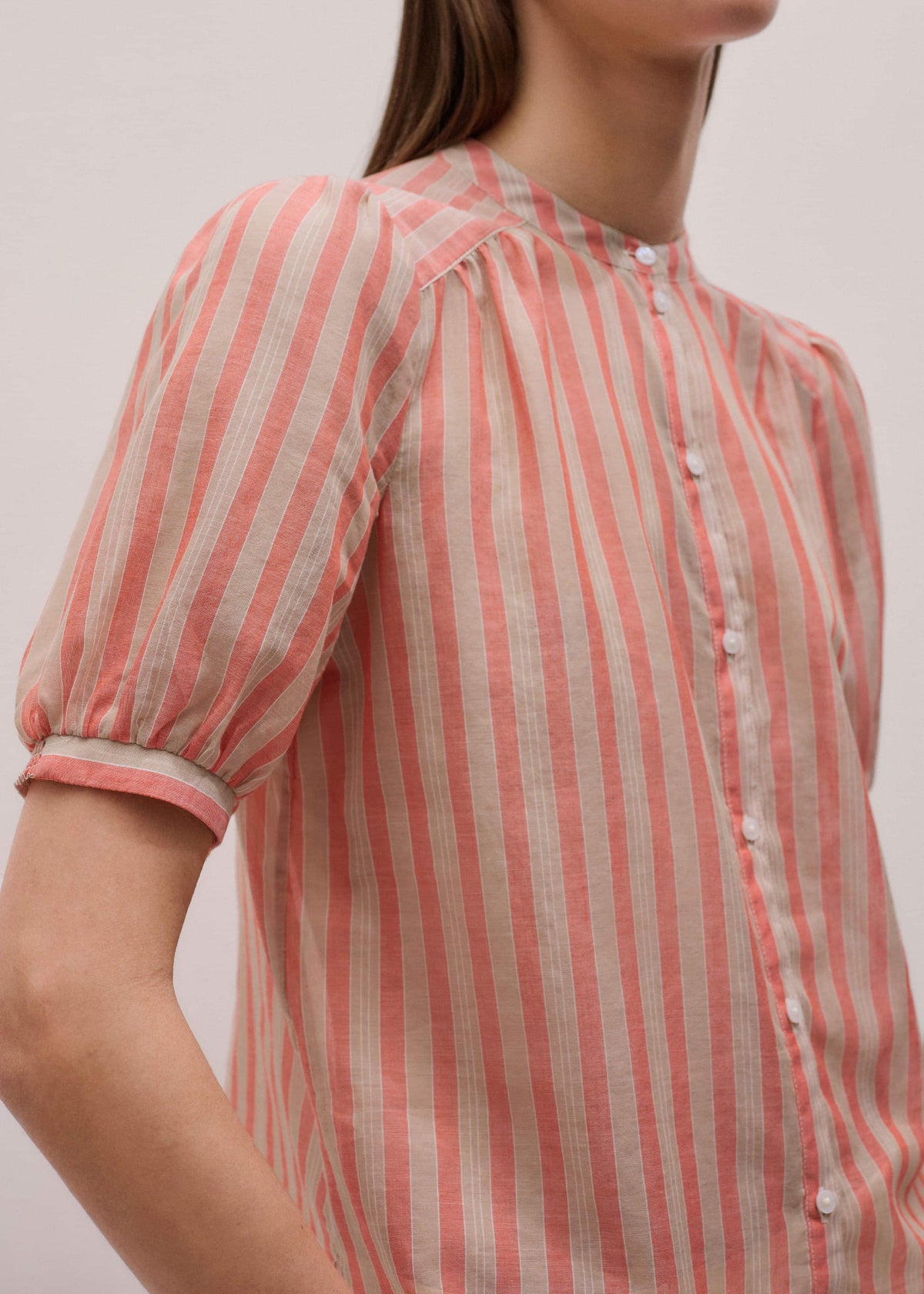 Orange Stripe Blouse + Tie | ME+EM Clothing