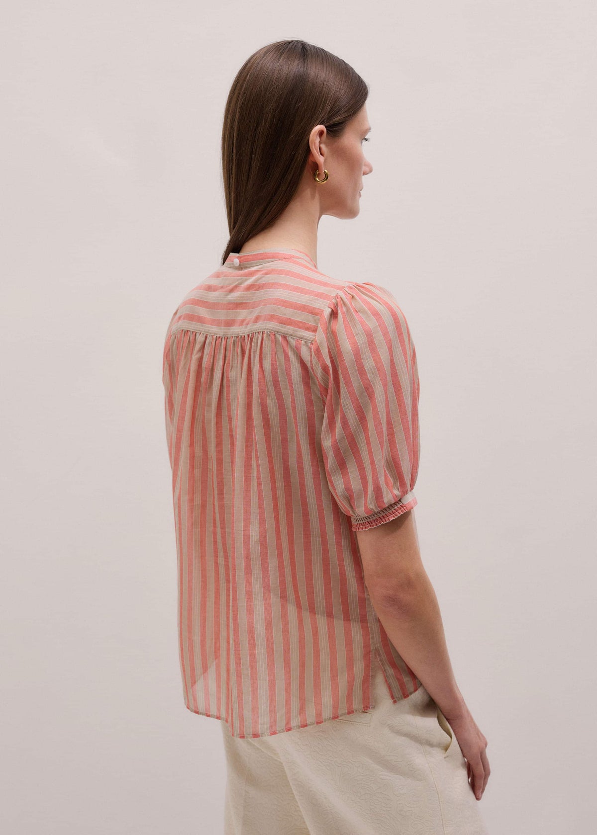 Orange Stripe Blouse + Tie | ME+EM Clothing