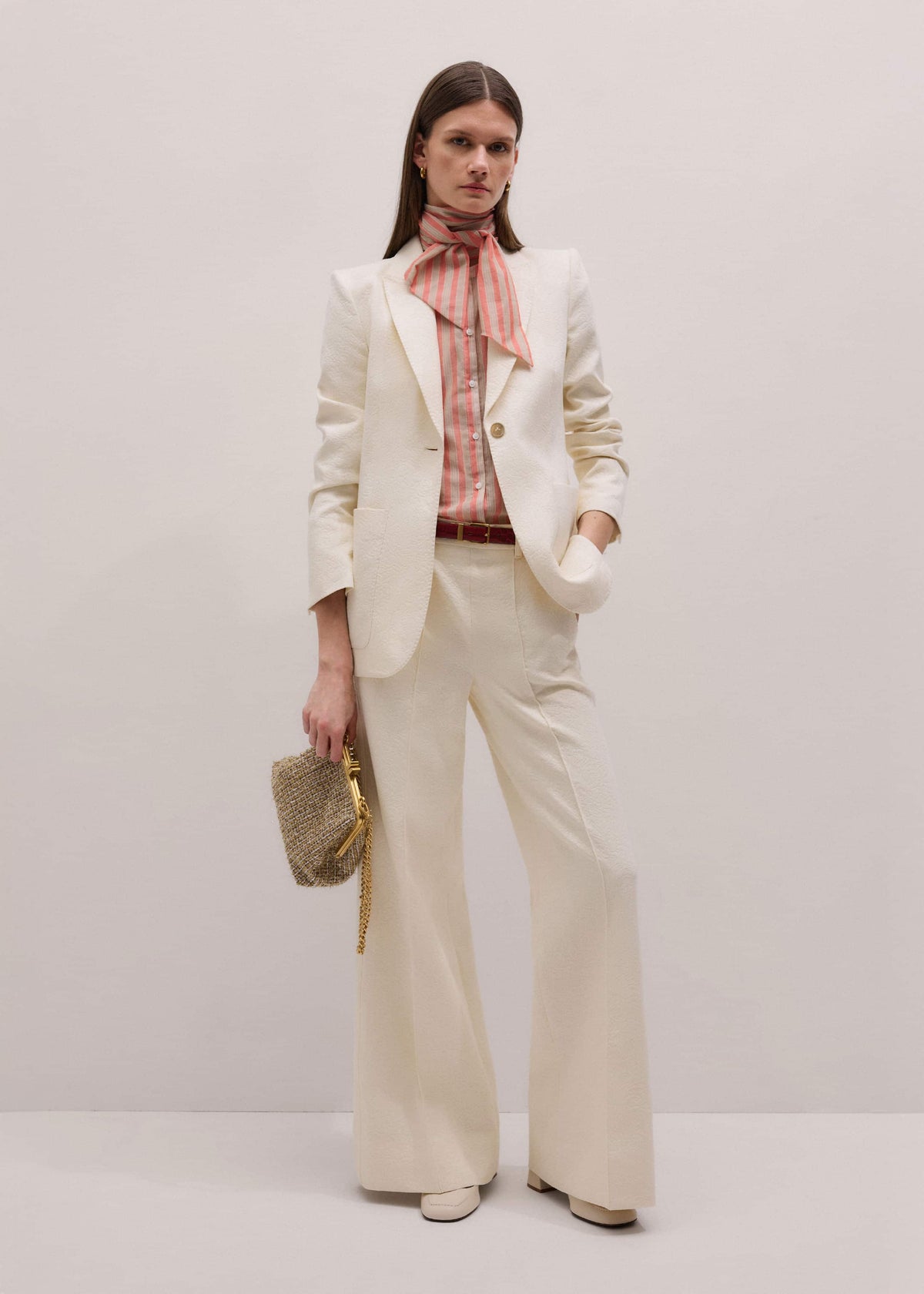 Orange Stripe Blouse + Tie | ME+EM Clothing