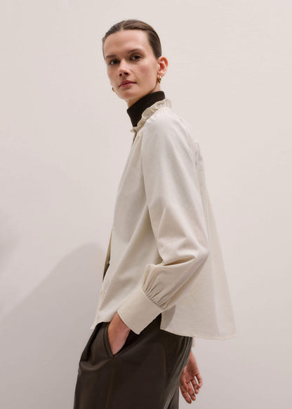 Cream Super Soft Micro Cord Blouse | ME+EM Clothing