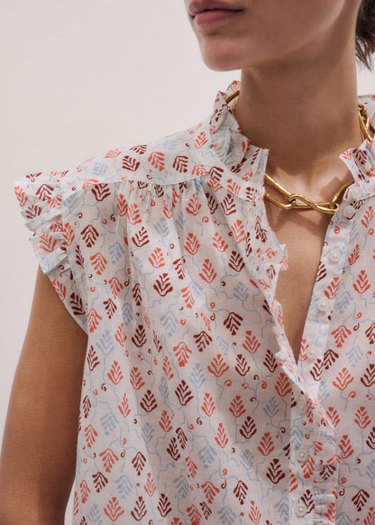 Cream Cap Sleeve Straight Top | ME+EM Clothing