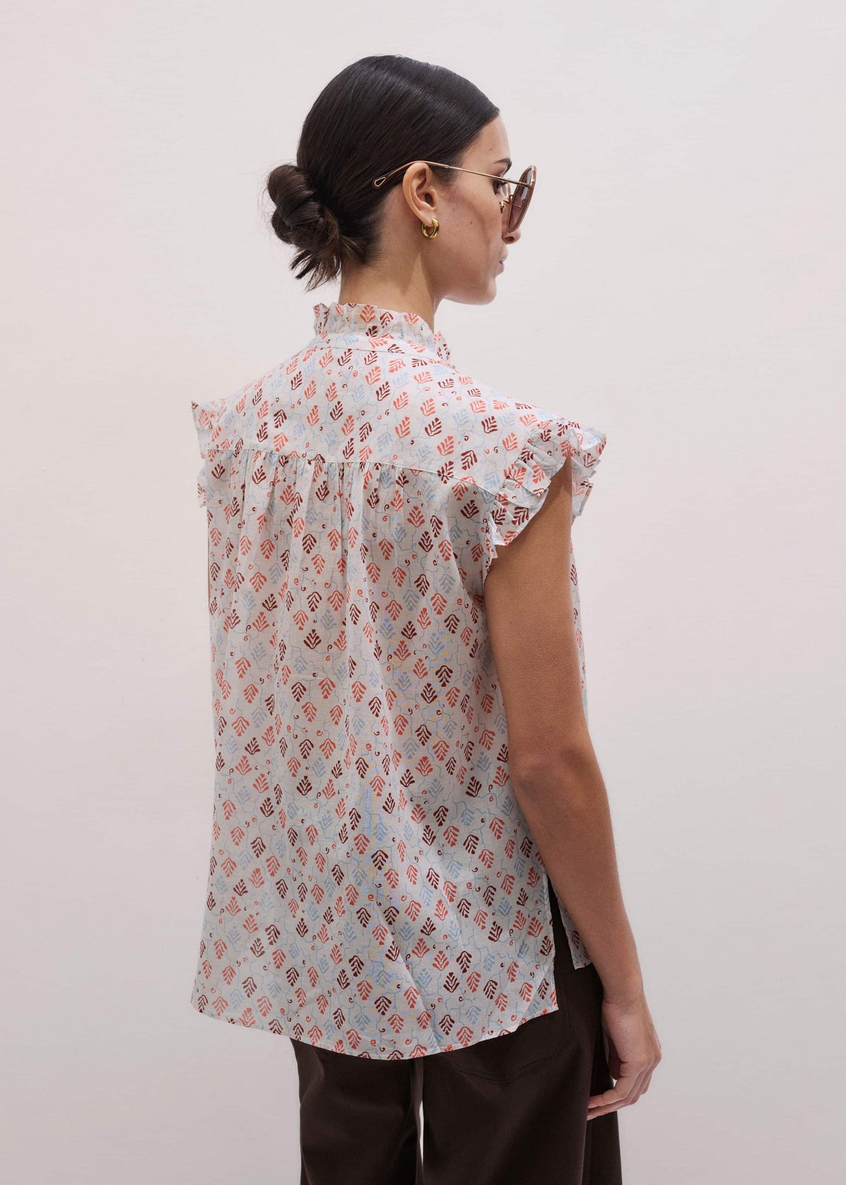 Cream Cap Sleeve Straight Top | ME+EM Clothing