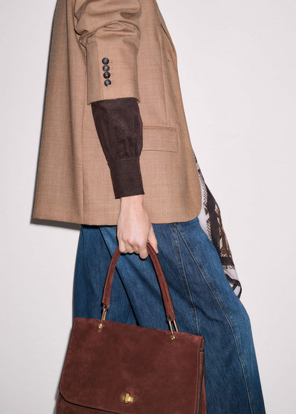 Brown Super Soft Micro Cord Blouse | ME+EM Clothing