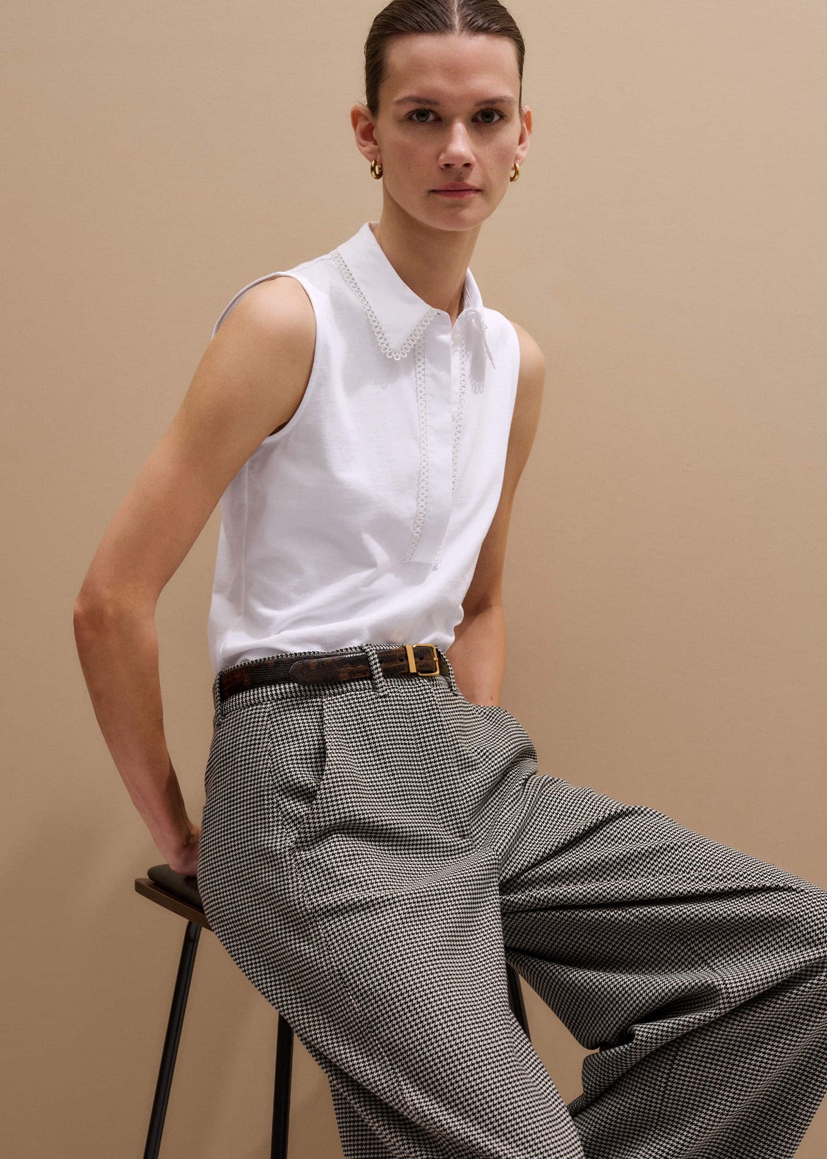 White Collared Layering Tank | ME+EM Clothing