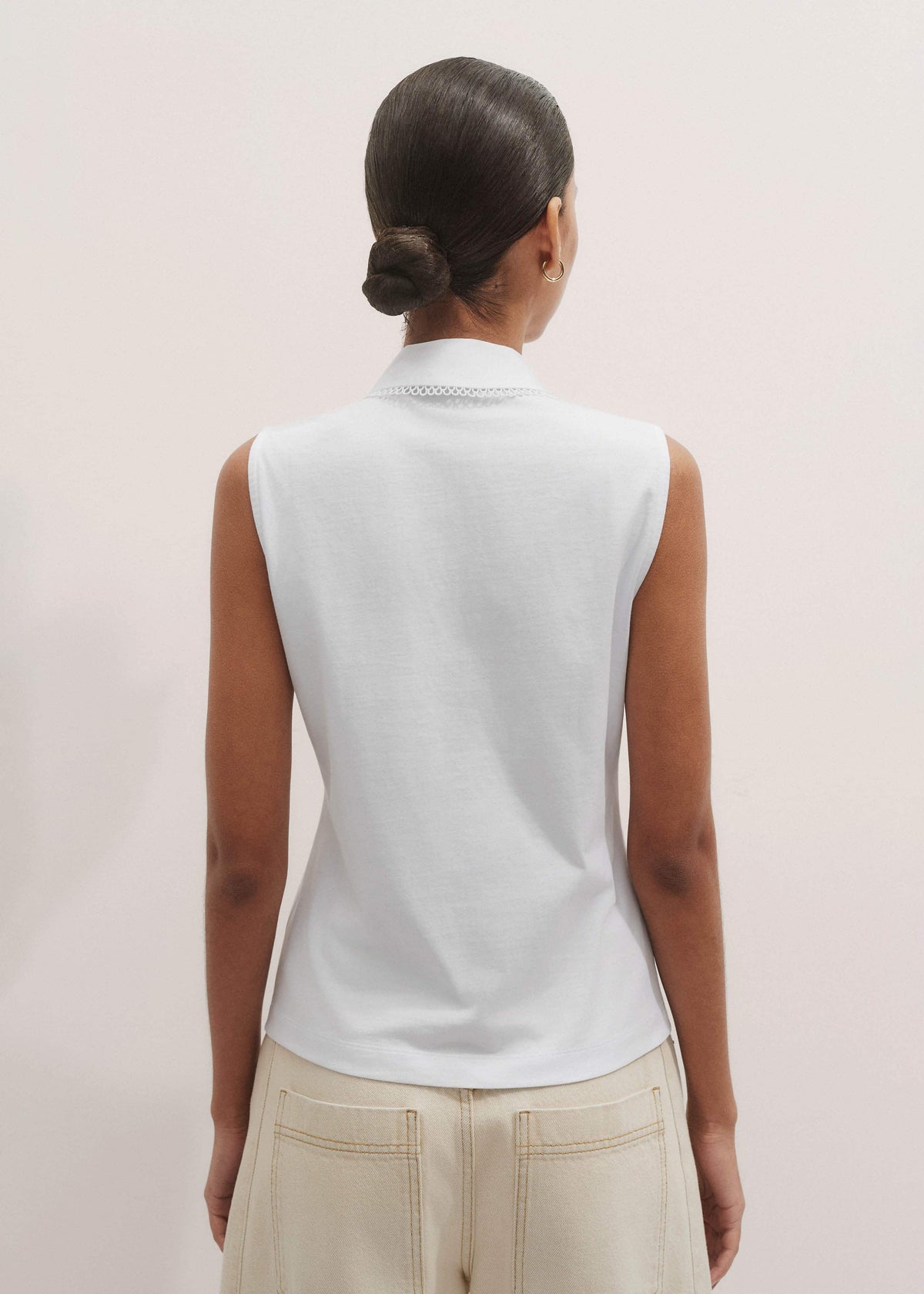 White Collared Layering Tank | ME+EM Clothing