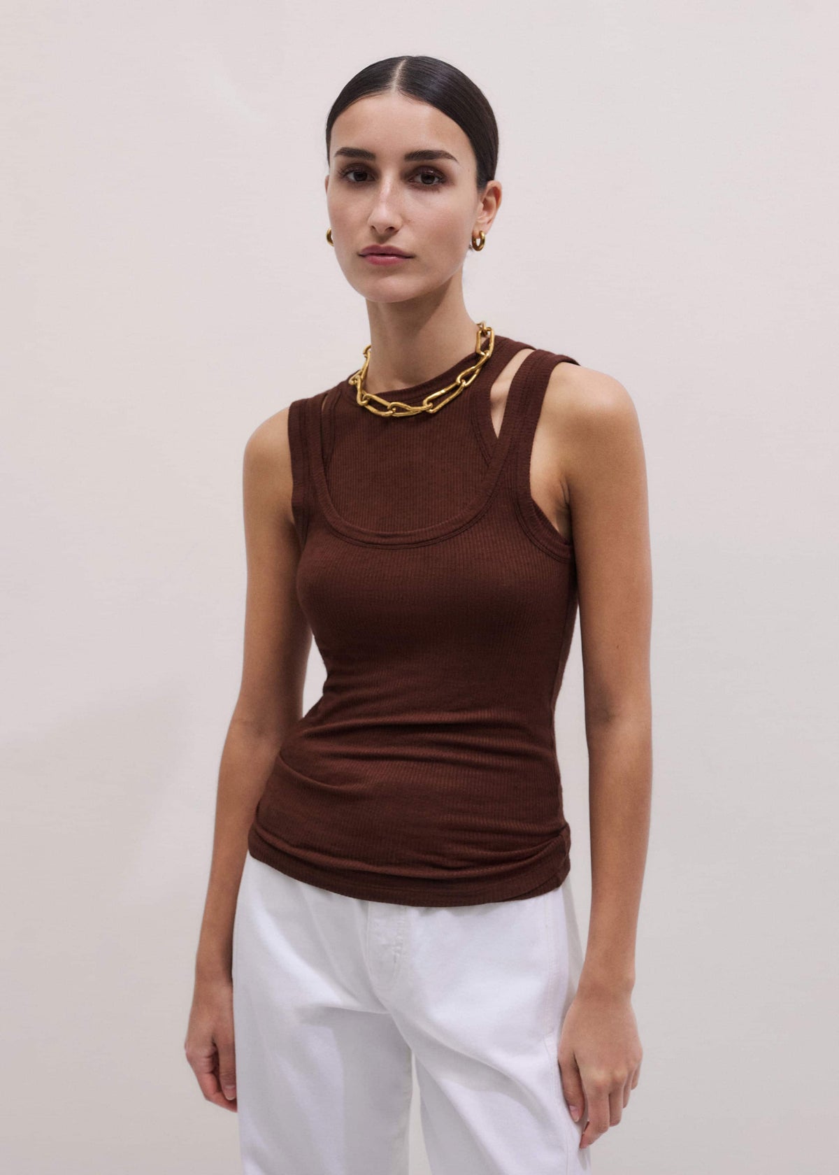 Cinnamon Brown 2-In-1 Vest | ME+EM Clothing