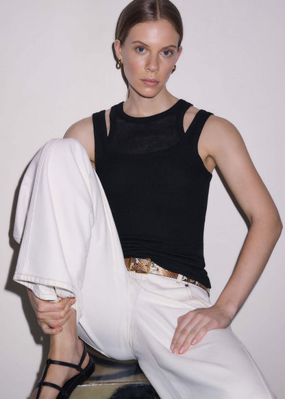 Black 2-in-1 Vest | ME+EM Clothing