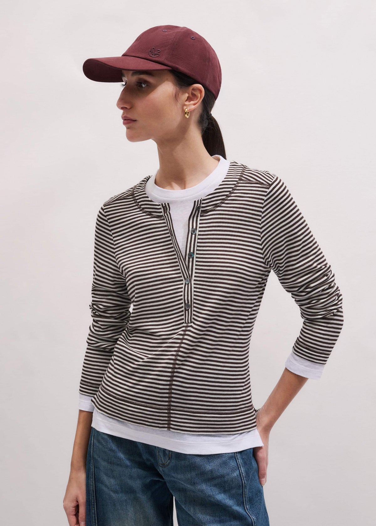 Brown Double Layer Top | ME+EM Clothing