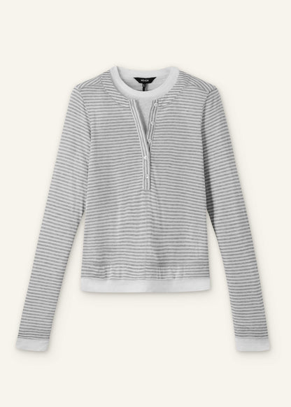Gray Double-Layer Look Long Sleeve Top | ME+EM Clothing