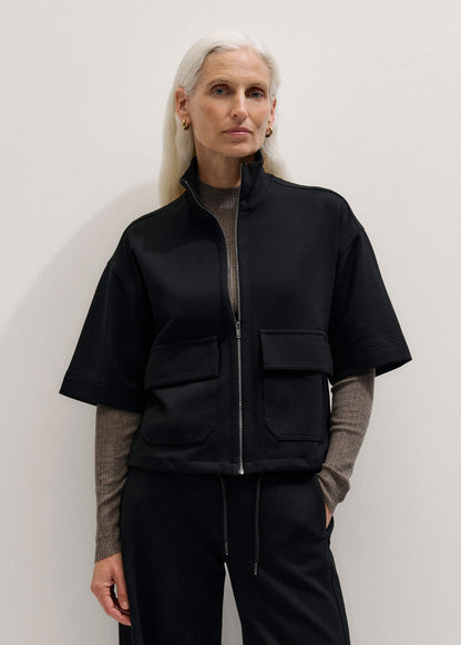 Black Luxe Travel Tailoring Layering Jacket | ME+EM Clothing