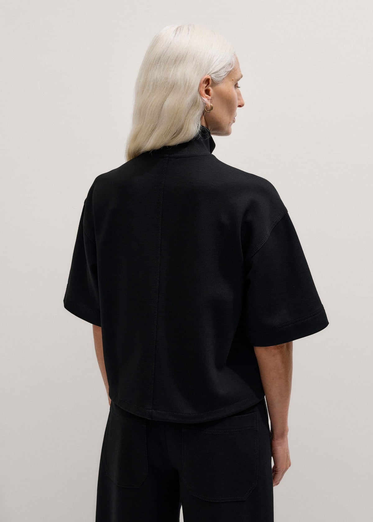 Black Luxe Travel Tailoring Layering Jacket | ME+EM Clothing