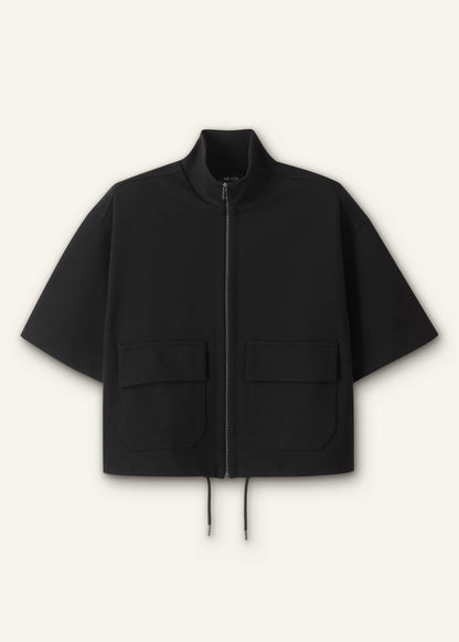 Black Luxe Travel Tailoring Layering Jacket | ME+EM Clothing