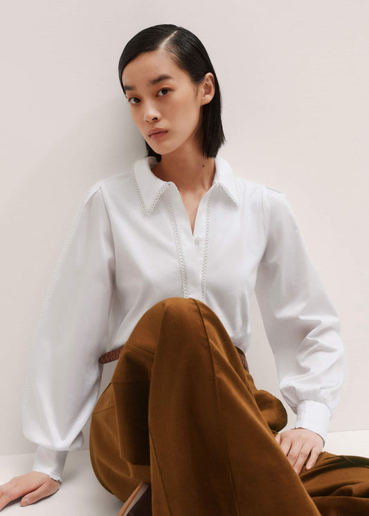 White Collared Layering Top | ME+EM Clothing