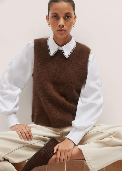 White Collared Layering Top | ME+EM Clothing