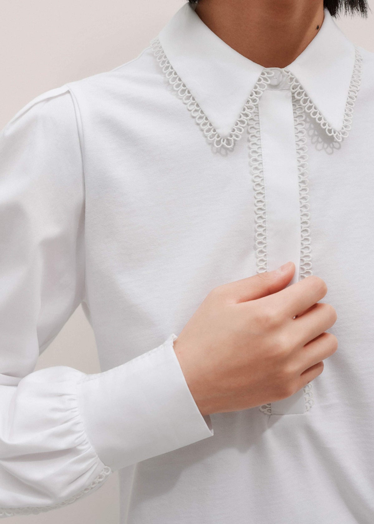 White Collared Layering Top | ME+EM Clothing