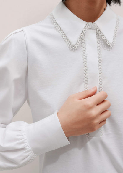 White Collared Layering Top | ME+EM Clothing