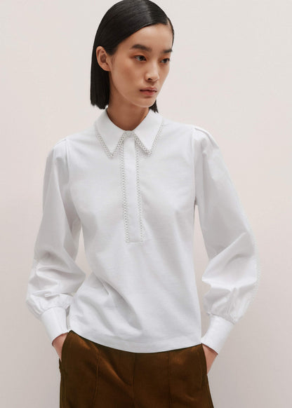 White Collared Layering Top | ME+EM Clothing