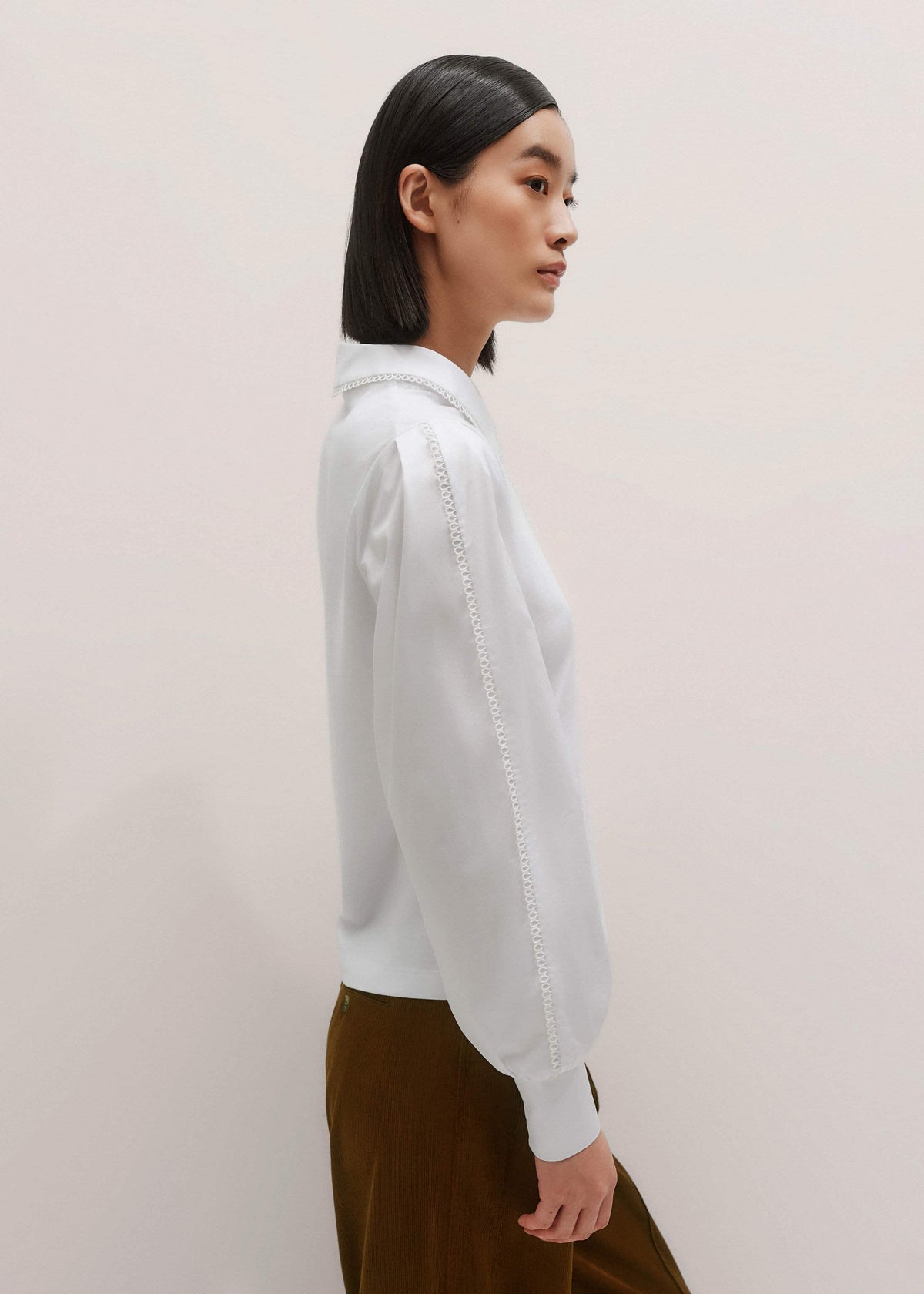 White Collared Layering Top | ME+EM Clothing