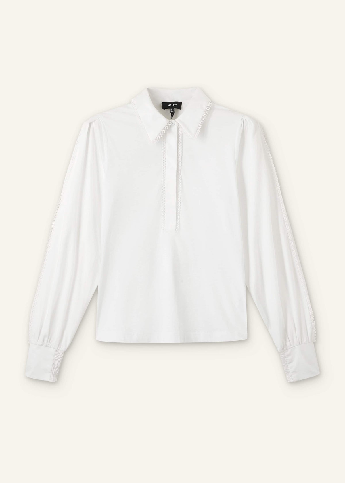 White Collared Layering Top | ME+EM Clothing