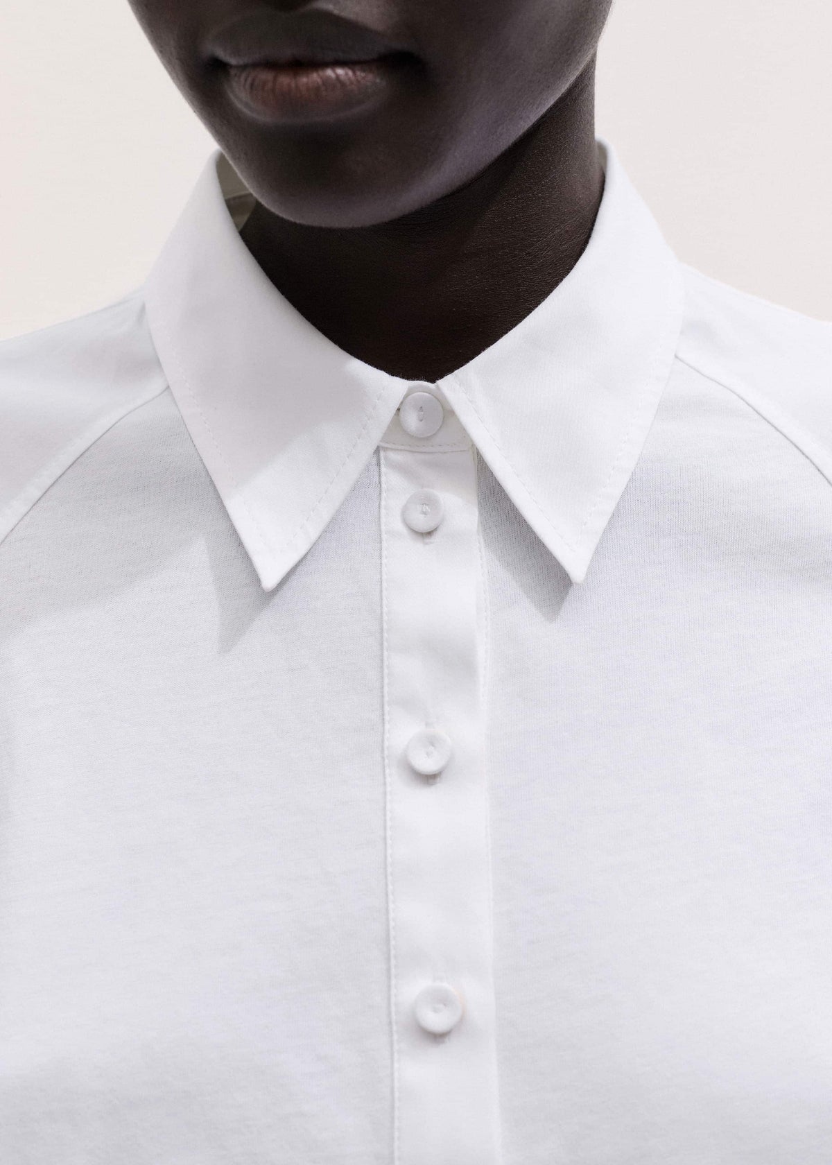 White Raglan Shirt Layering Top | ME+EM Clothing