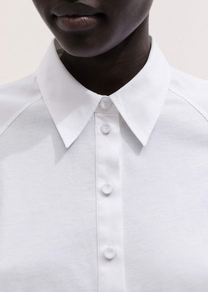 White Raglan Shirt Layering Top | ME+EM Clothing