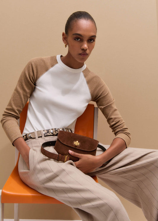 Cream Ultimate Slim Baseball Top | ME+EM Clothing