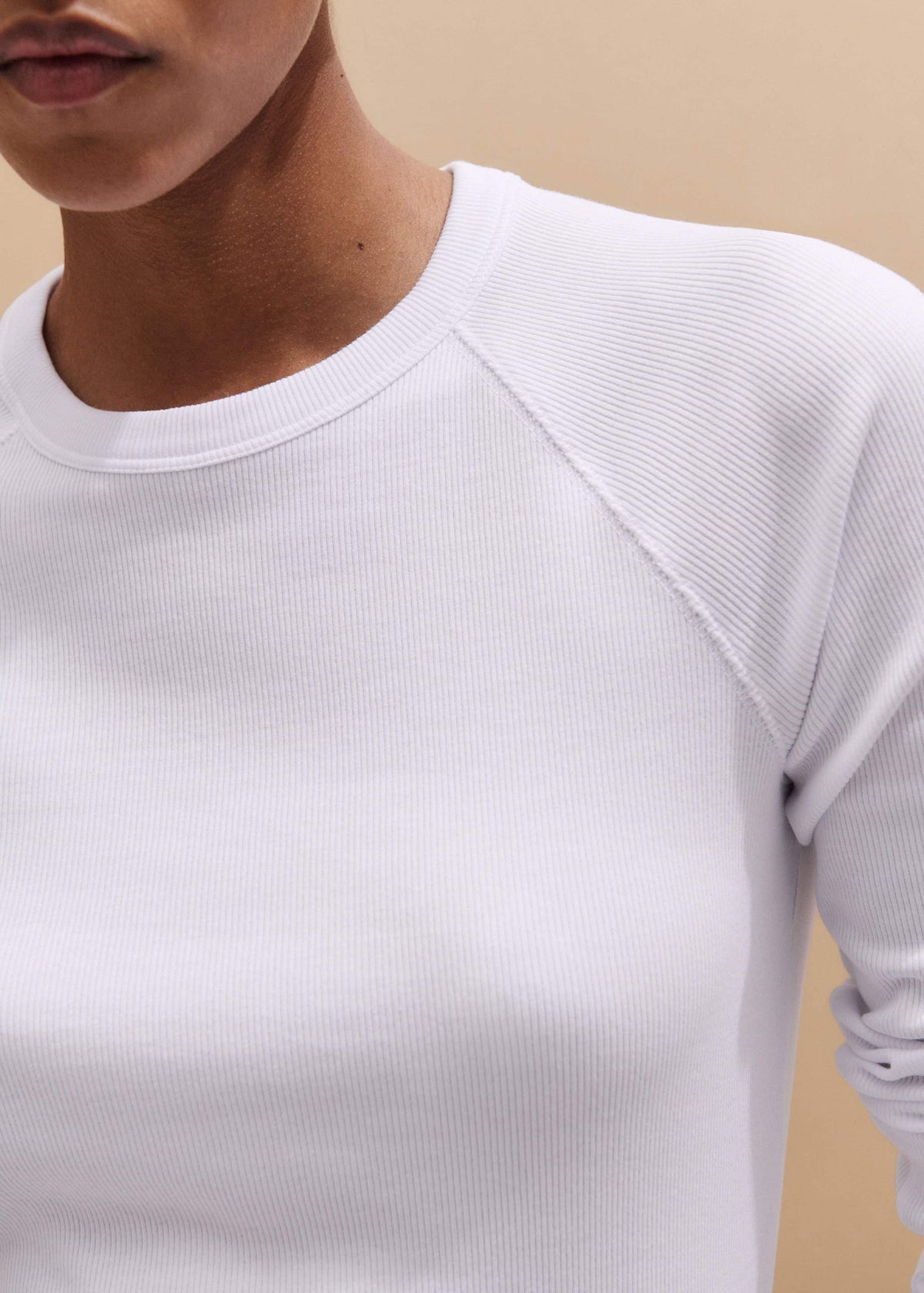White Ultimate Slim Baseball Top | ME+EM Clothing