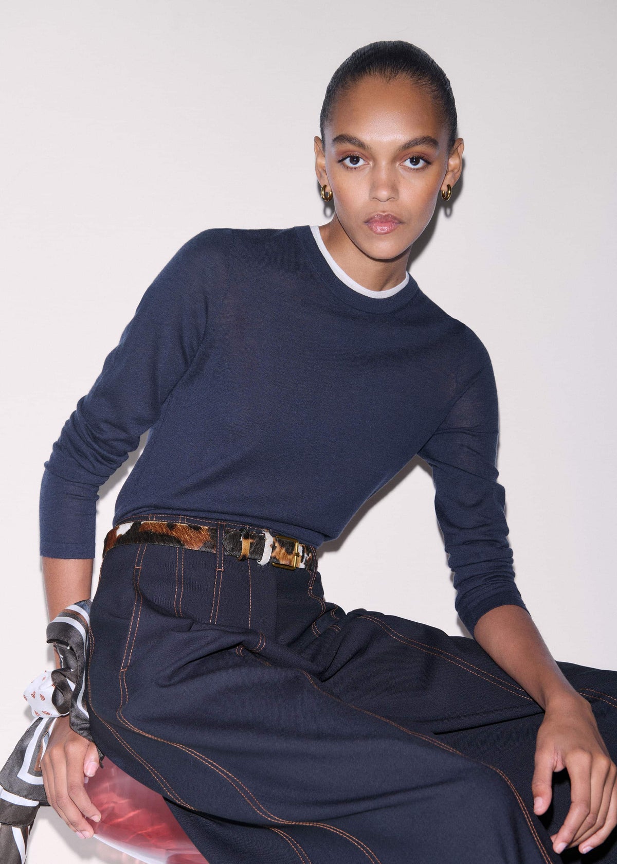 Navy Barely There Sweater | ME+EM Clothing