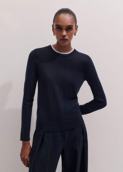 Navy Barely There Sweater | ME+EM Clothing