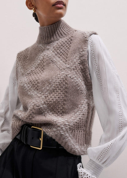 White Cotton Broderie Detail Straight Shirt | ME+EM Clothing