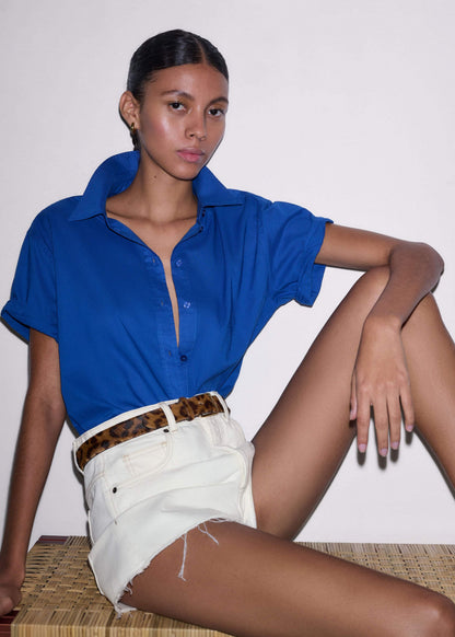 Blue Turn-Up Cuff Shirt | ME+EM Clothing