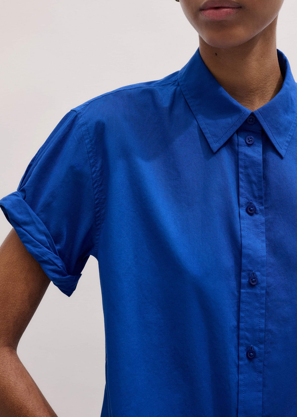 Blue Turn-Up Cuff Shirt | ME+EM Clothing