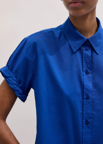 Blue Turn-Up Cuff Shirt | ME+EM Clothing