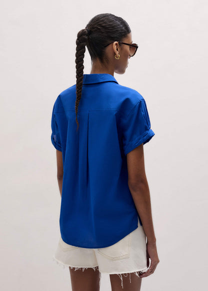 Blue Turn-Up Cuff Shirt | ME+EM Clothing