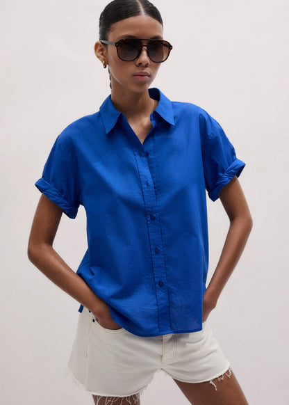 Blue Turn-Up Cuff Shirt | ME+EM Clothing