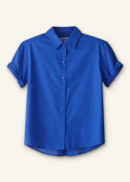 Blue Turn-Up Cuff Shirt | ME+EM Clothing