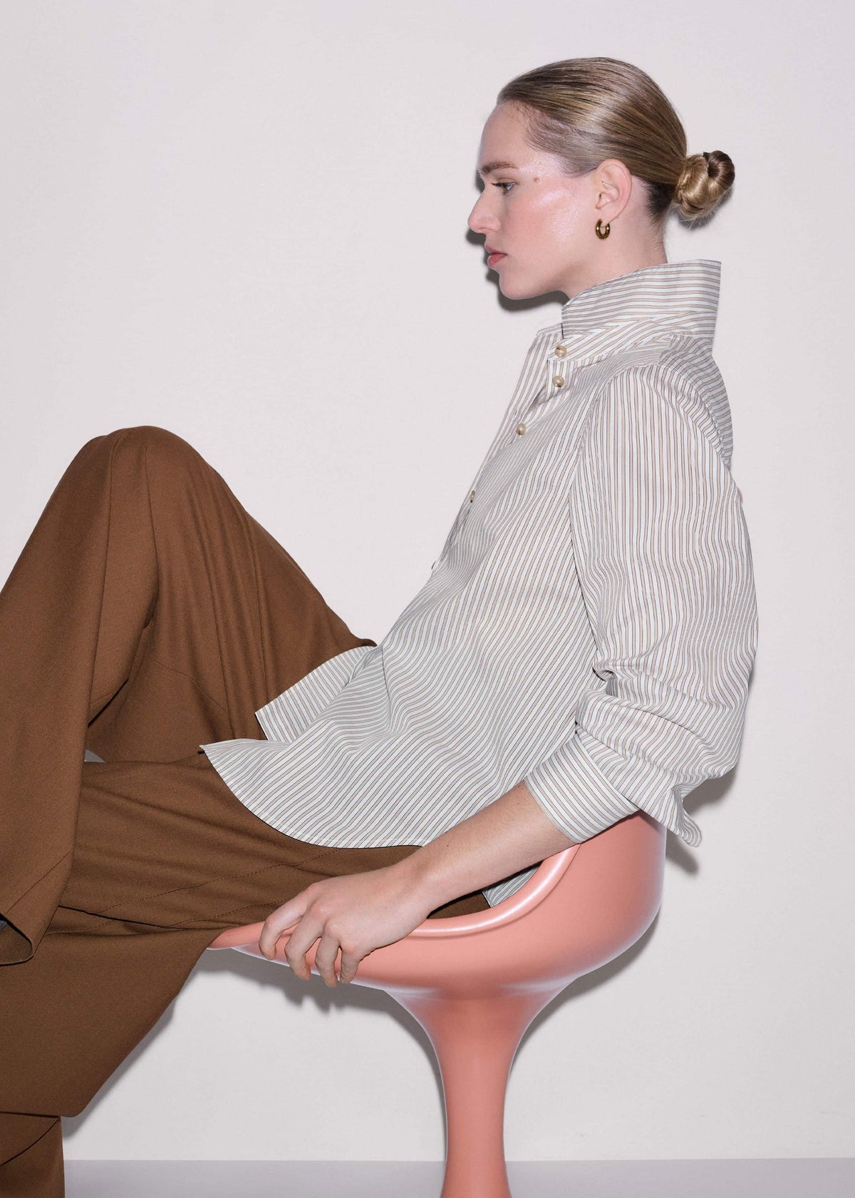 White Stripe Relaxed Forever Shirt | ME+EM Clothing